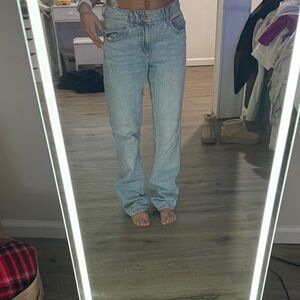 Garage Light Blue Straight Leg Jeans